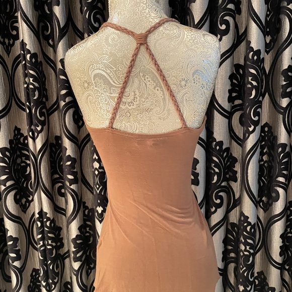 Sky Camel Halter Empire Waist Top with chain waist Embellished Detail SMALL - Picture 6 of 12